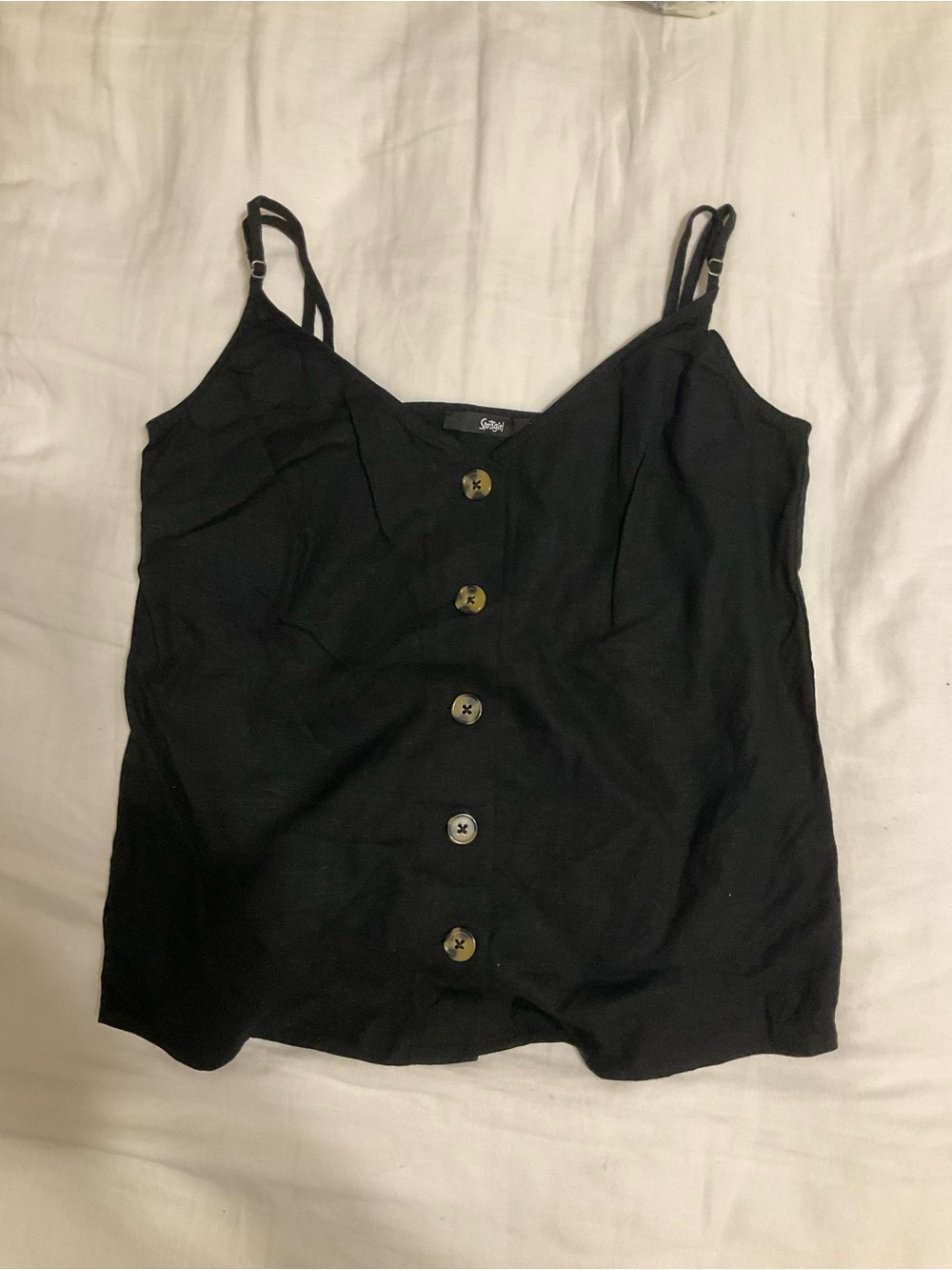 Sportsgirl black Button-Down Spaghetti Strap Cami